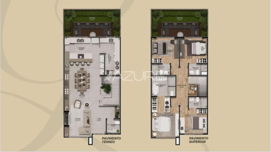 Casa em condomínio - 3 Suítes em Santa Felicidade